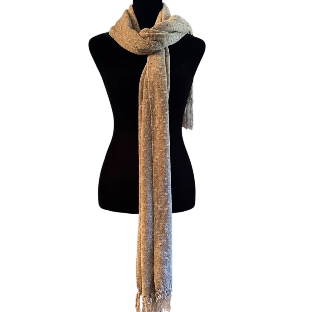 Elegant Tan Women's Scarf - Picture 3 of 5